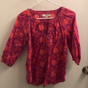 Loft Pink and Orange Tunic Top Size:XS
